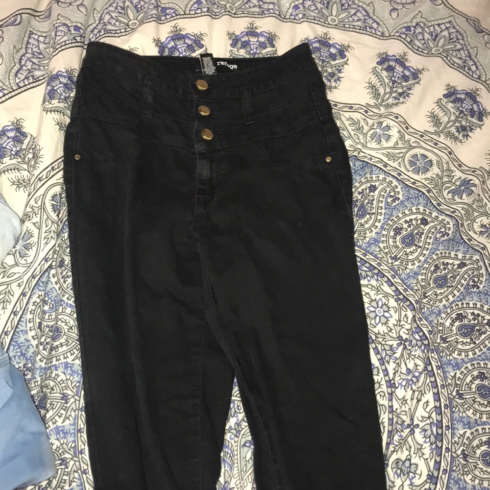 women’s black jeans size 2 high waisted